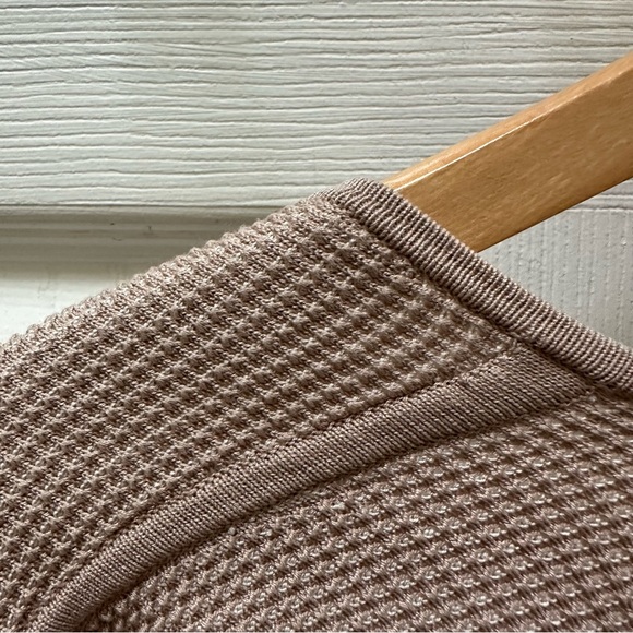 Eileen Fisher Beige Tan Open-Front Cardigan Sweater cropped XS waffle - Picture 6 of 6